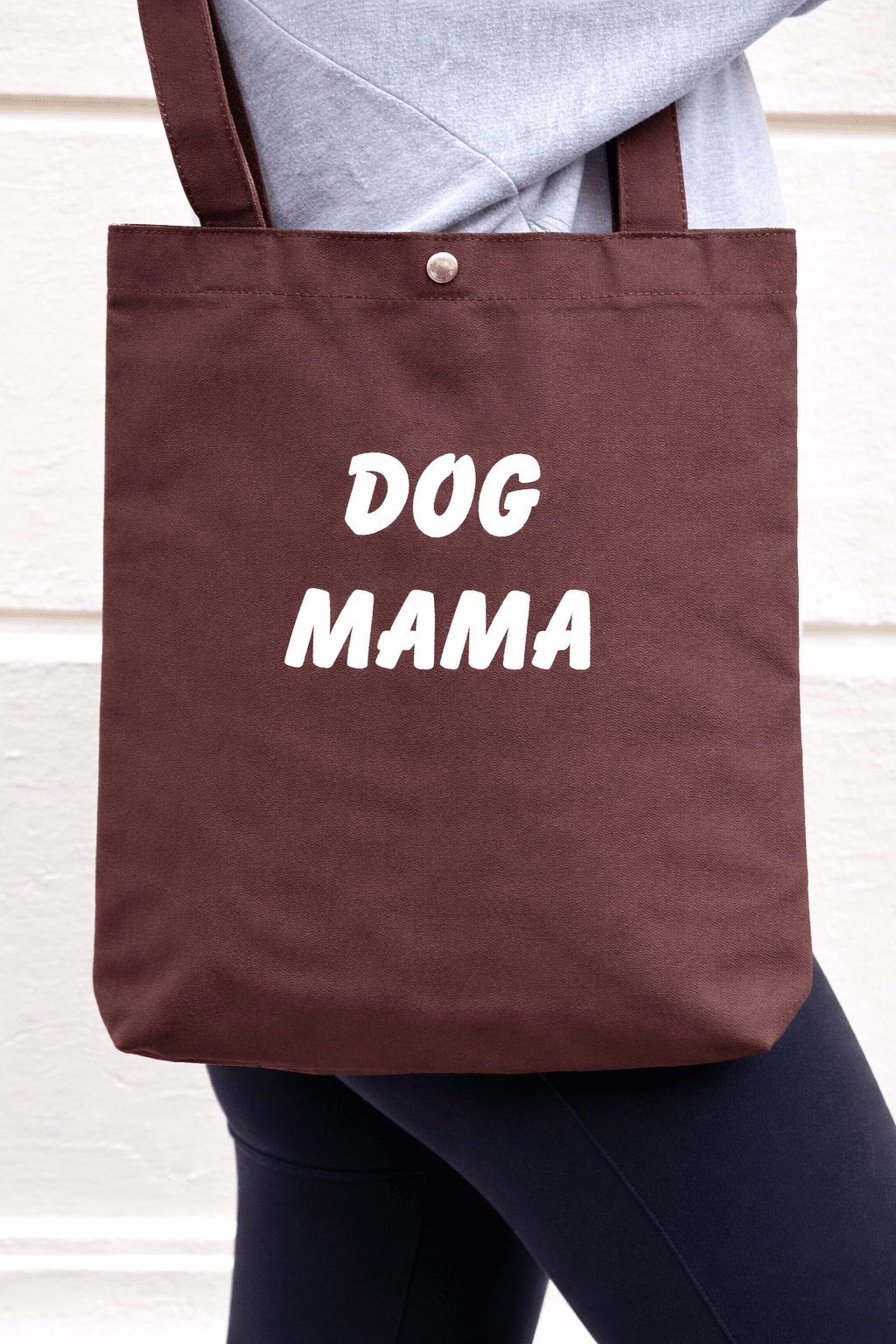 Tote Bag "Dog Mama" Marron - Oboxe