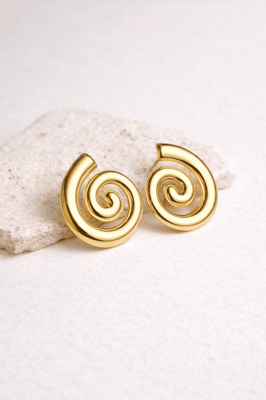 Boucles d’Oreilles Spirale - Doré - Oboxe