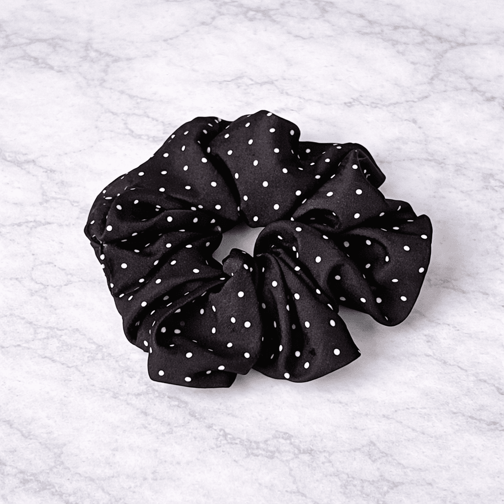 Chouchou noir à pois - Oboxe