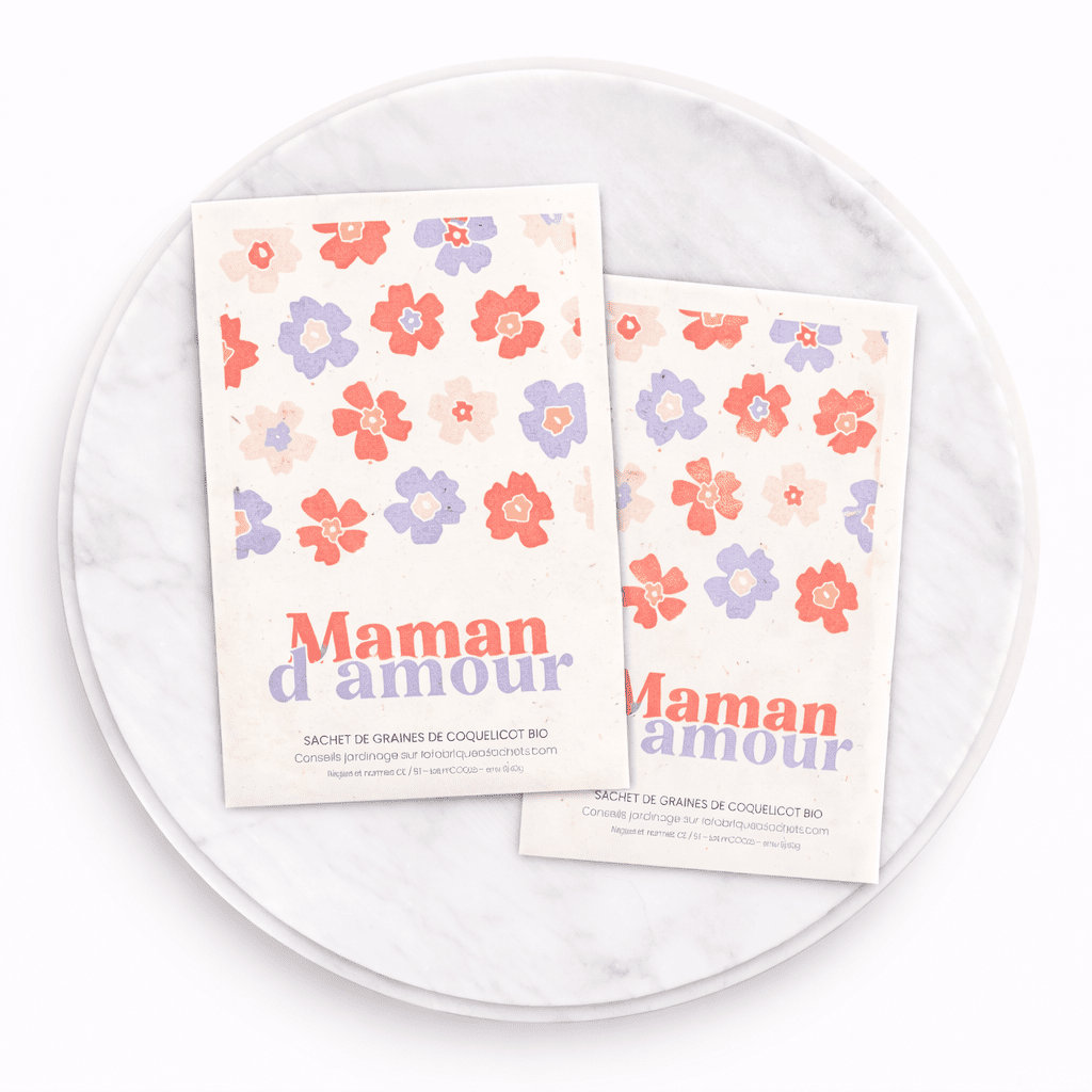 Maman d'Amour - Sachet De Graines De Coquelicot - Oboxe