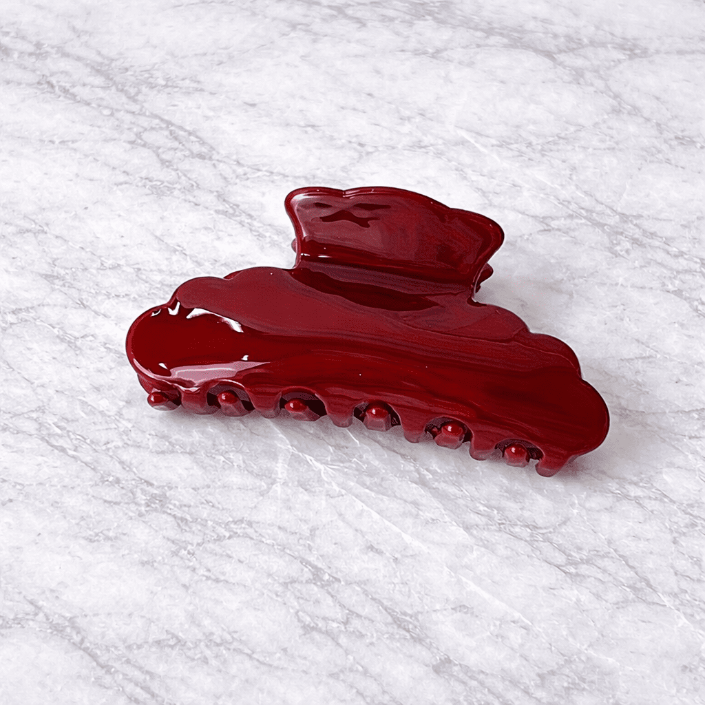Pince à cheveux effet écaille rouge - Oboxe