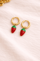 Boucles D’Oreilles Créoles – Fraises - Oboxe
