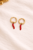 Boucles D’Oreilles Mini Créoles – Piment - Oboxe