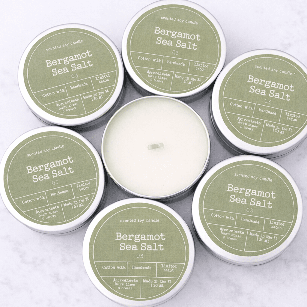 Bougie Cire de Soja – Bergamote & Sel Marin - Oboxe