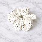 Chouchou blanc à pois - Oboxe