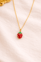 Collier Chaîne Fine Dorée – Fraise - Oboxe