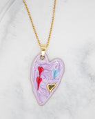 Collier Coeur Dali - Violet - Oboxe