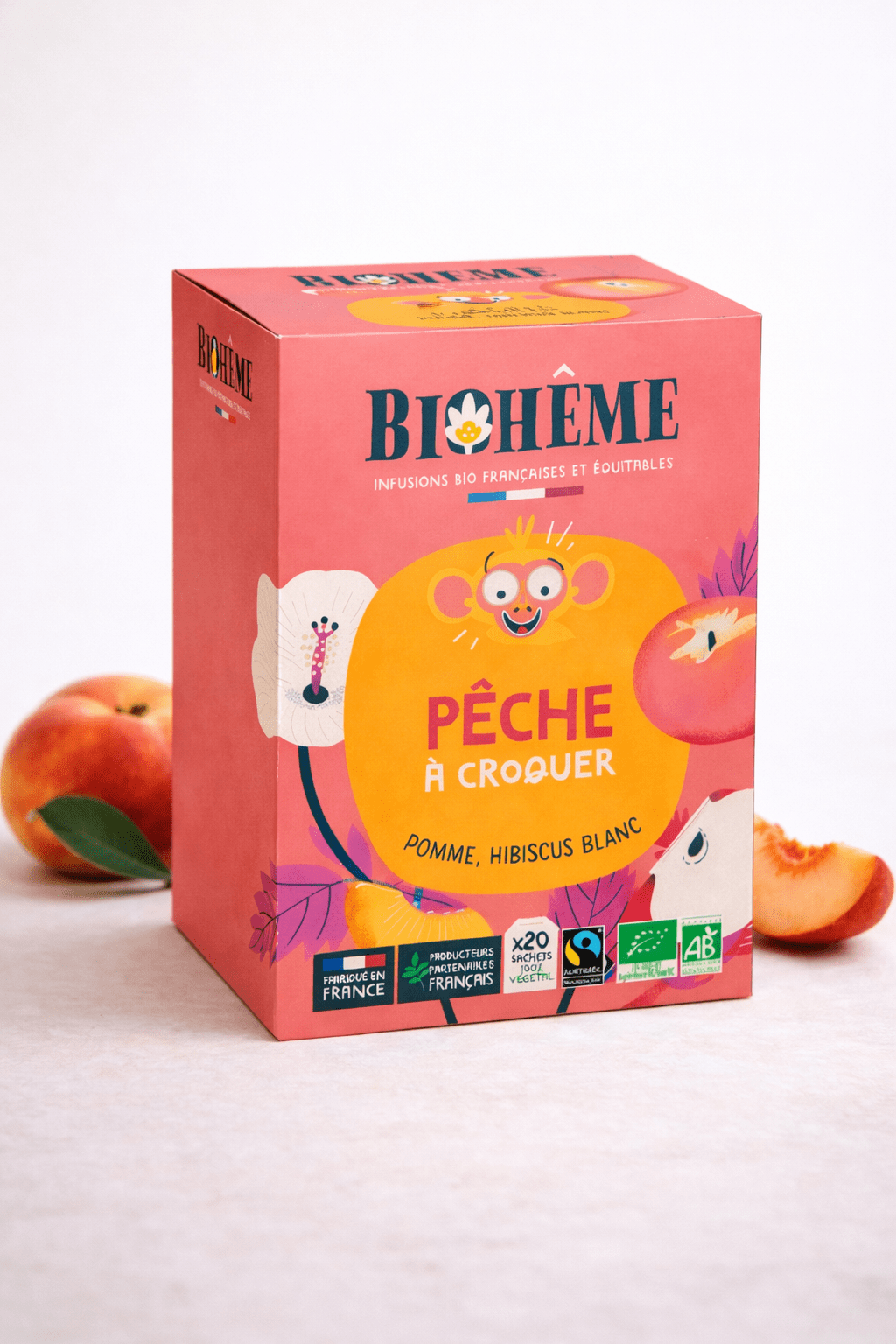 Infusion Pêche à Croquer – 20 Infusettes - Oboxe