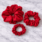 Lot de chouchous satin rouge - Oboxe