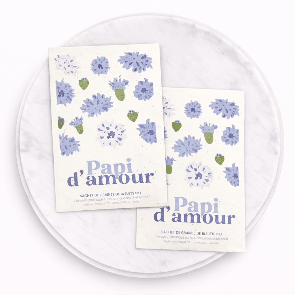 Papi d’Amour – Sachet De Graines De Bleuets - Oboxe