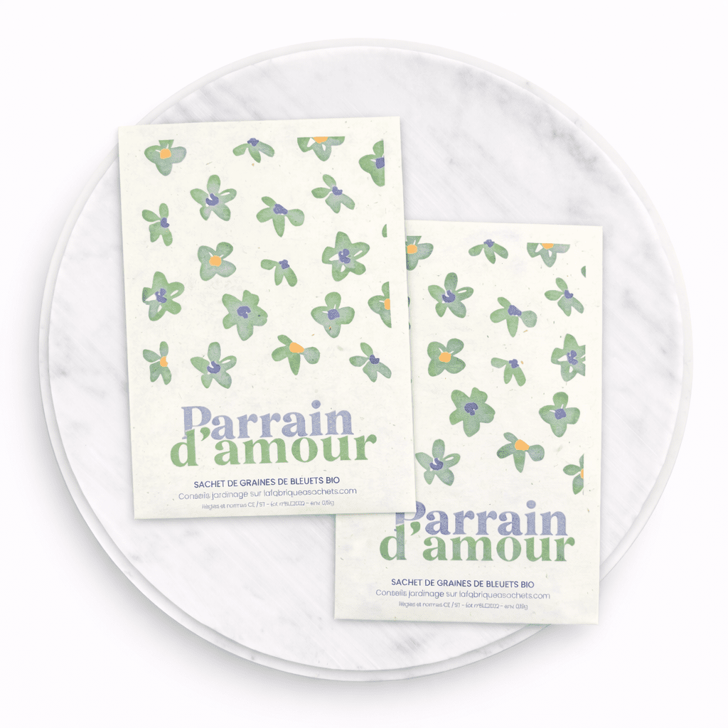 Parrain d’Amour – Sachet De Graines De Bleuets - Oboxe