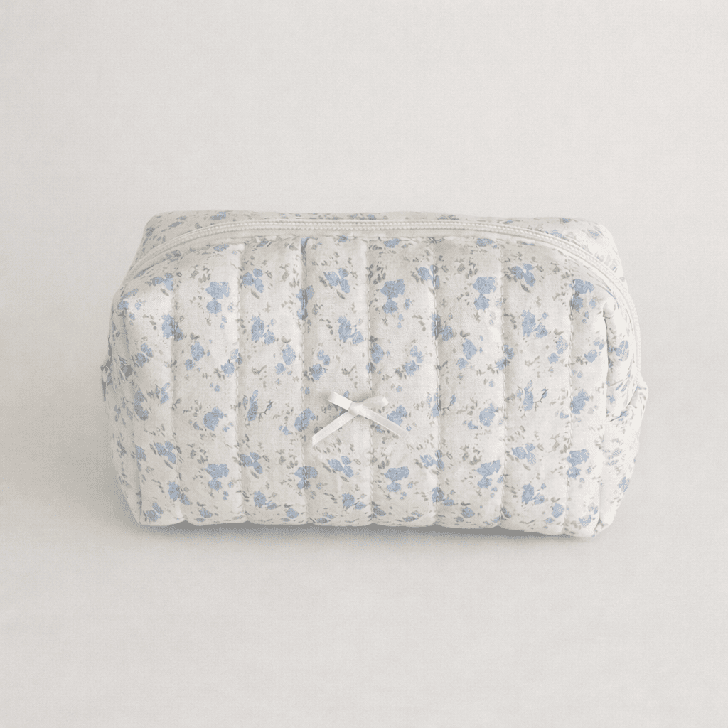 Trousse matelassée fleurie - Oboxe