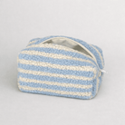 Trousse cocoon rayée bleu & écru - Oboxe