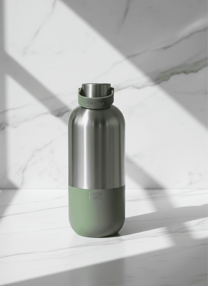 Gourde Isotherme en Acier Inoxydable 1000 ml – Smoothie Vert - Oboxe