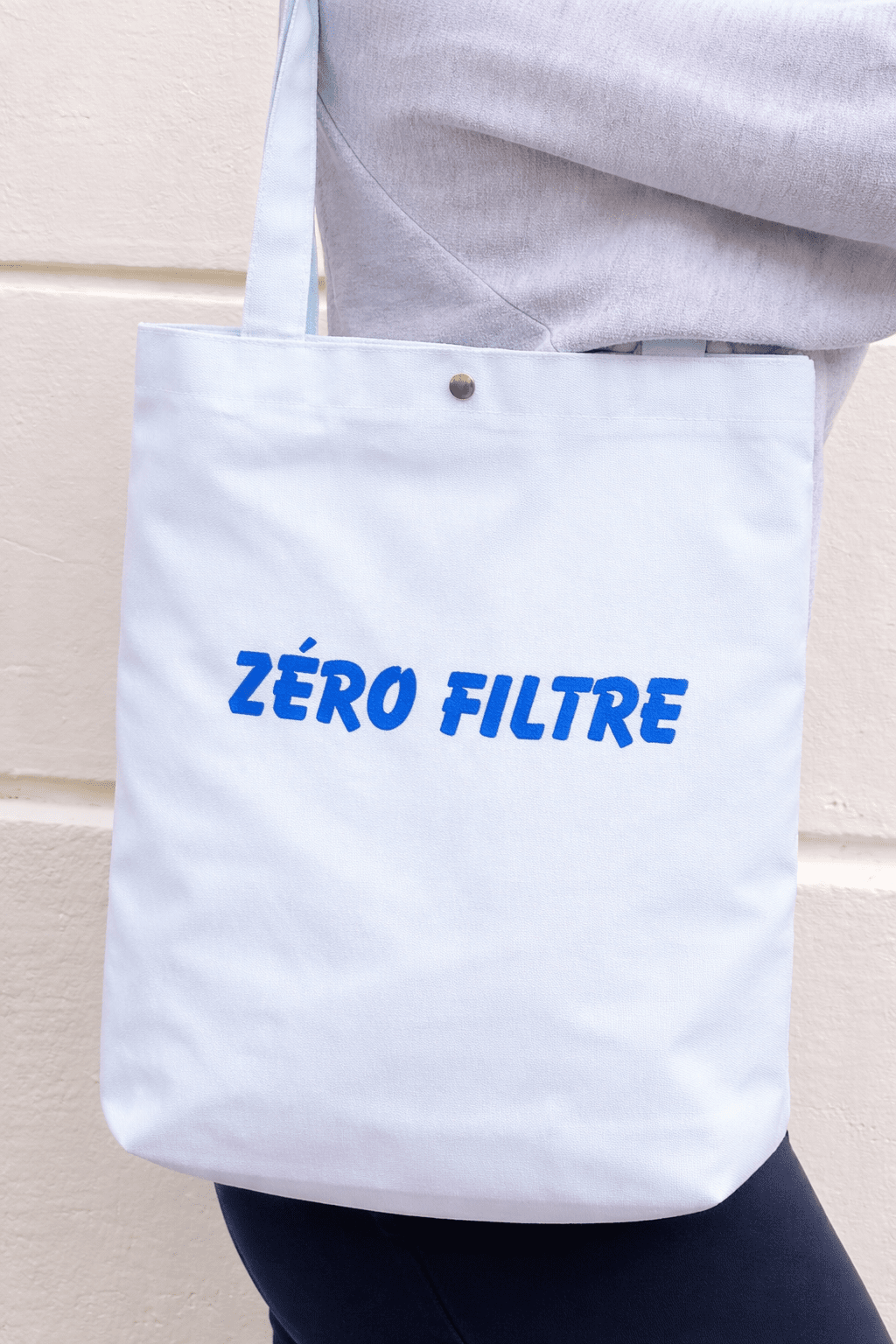 Tote Bag "Zéro Filtre" – Bleu Clair - Oboxe