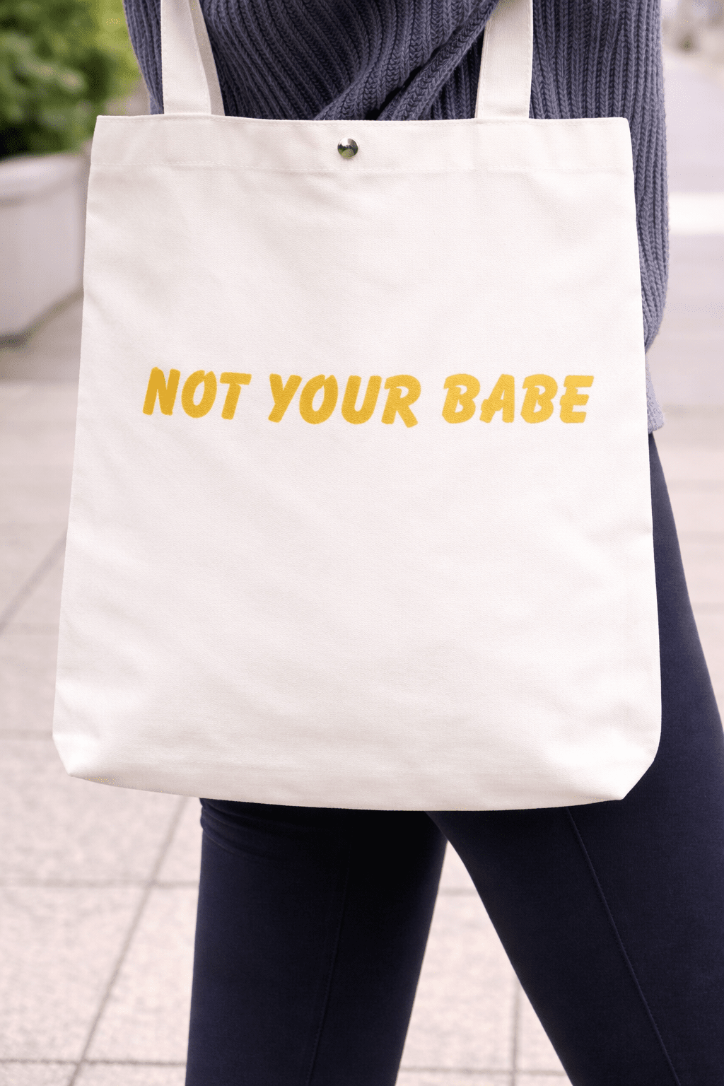 Tote Bag "Not Your Babe" – Jaune Clair - Oboxe