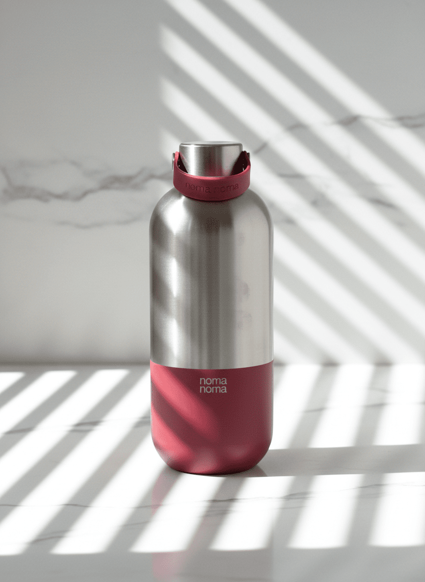 Gourde Isotherme en Acier Inoxydable 1000 ml – Rouge Grenadine - Oboxe